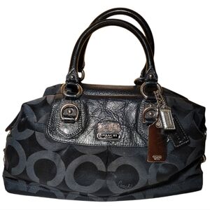 Coach Madison Blacksilver Pop Art Handbag
